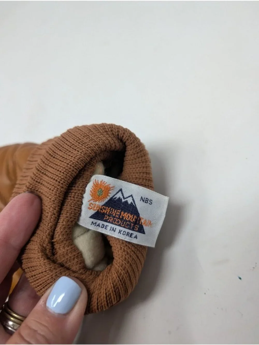 Vintage 80s Tan Quilted Gloves Large Leather Insulated Wrist